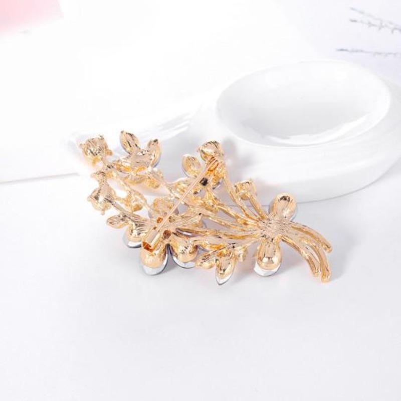 Accessori per costumi da donna eleganti con bouquet di strass lucidi intarsiati, colletto a scialle, sciarpa, distintivo