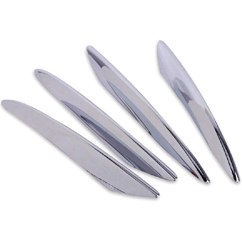 Chrome Front Corner Mesh Grill Molding Side Air Vent Fog Lights Exterior Cover Trims for Mercedes-Benz New E-Class W213 E300 Sedan Sport 2017 2018