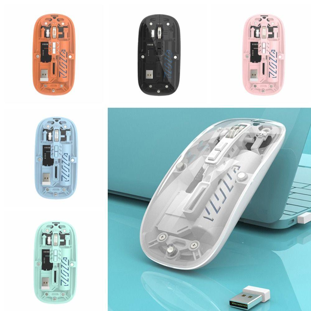 Transparent 2.4G Wireless Mouse Bluetooth Rechargeable Mouse Laptop Wireless Mouse PC