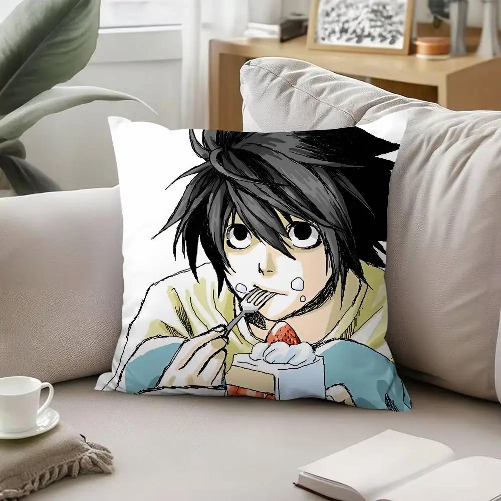 Coole H-Death Note Kissenbezug Kissenhülle Weich Niedlich Dekokissenbezug Für Auto Sofa Kissenbezug Polyester Mit Reißverschluss