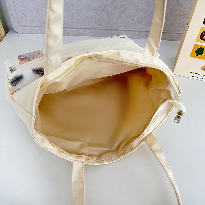 School bag Korean version ins2025 summer shoulder bag simple leisure large capacity commuter Mori versatile school bag