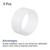 5pcs 1Inch Silicone Rubber Bands Rings Elastic Bands Non-slip Cable Ties for Wrapping Paper Cord Wraps Bundle Bag