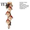 Wooden Santa Claus Ornament Hanging Ornament, Rustic Christmas Tree Decor with Gift for Kids Jute String, Farmhouse Holiday Wall Home Garden Ornaments