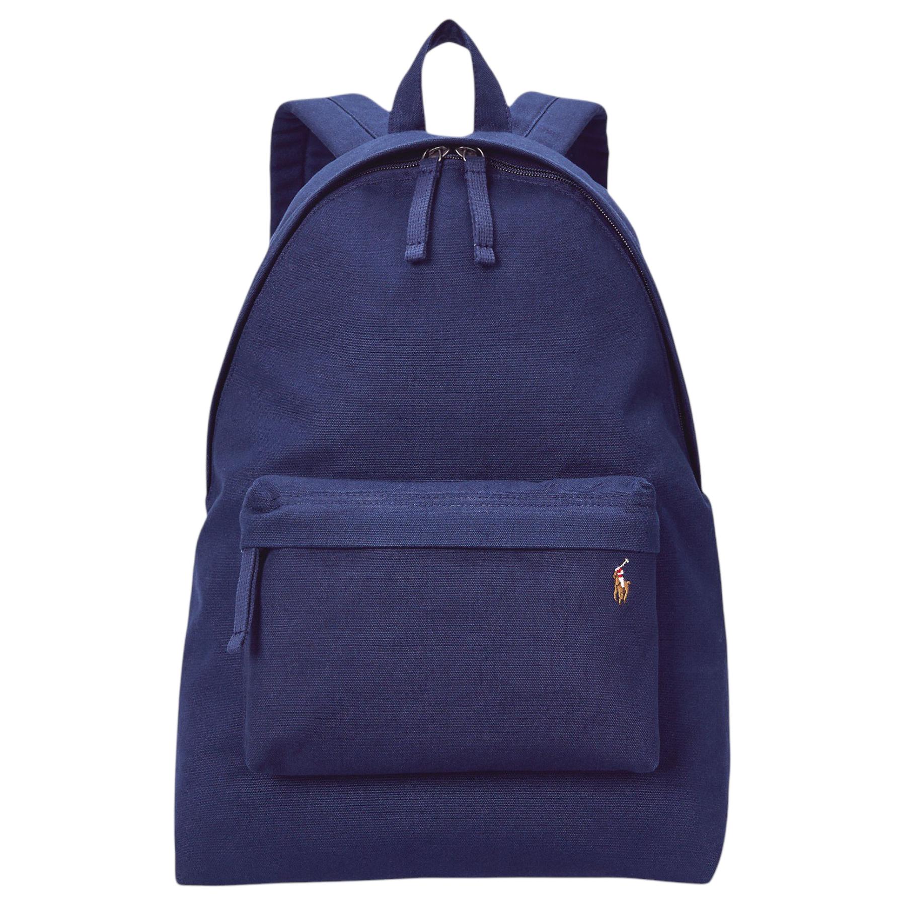 

Polo Ralph Lauren Colorful Embroidered Pony Pattern Cotton Backpack Unisex backpack Navy-Blue 405967604002 Basic Set (Bag+Dust Bag)