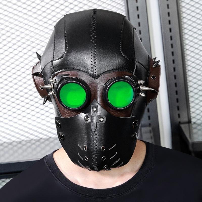 Steampunk Face Mask Adjustable Fit For Cosplay Motorcycle Riding Gothic Party Costume Accessory Props Breathable Masks