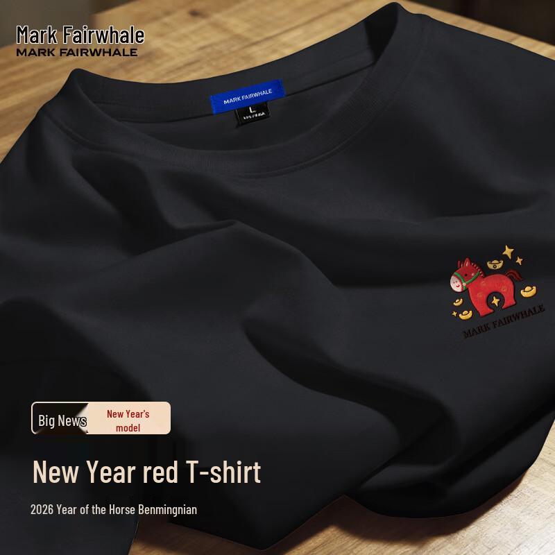 MARK FAIRWHALE Men s Heavyweight Pure Cotton Short Sleeve T-Shirt XL