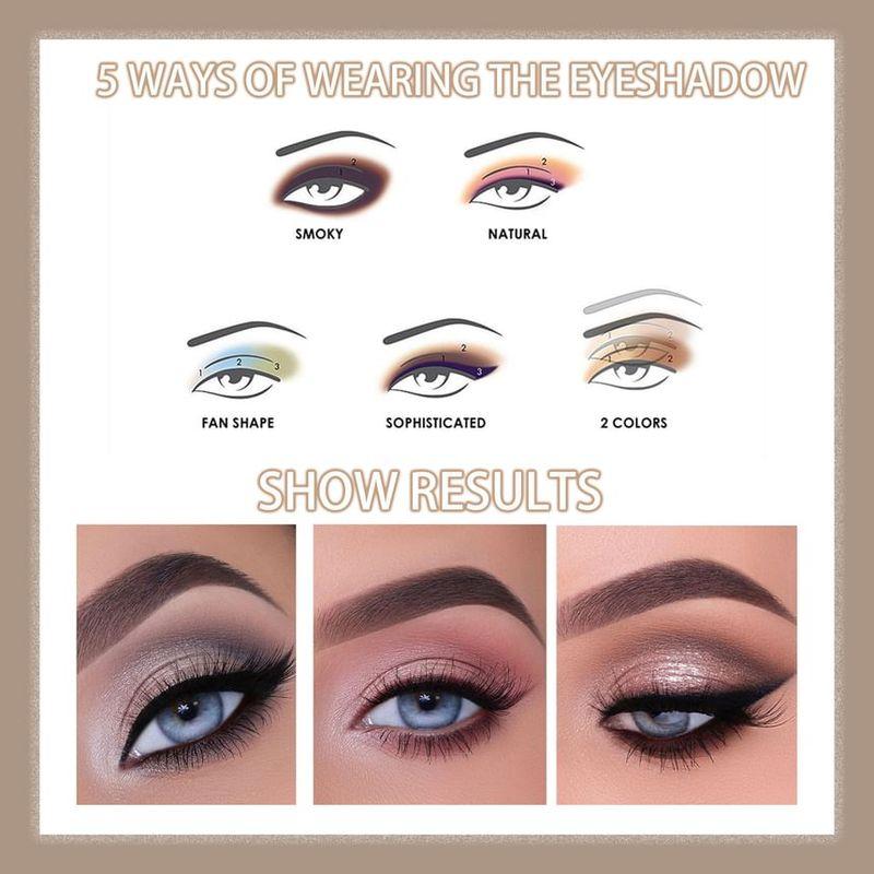 BEAUTY GLAZED - 2 in 1 Dual Head Eyeshadow Stick + Smudger - 10 Colours