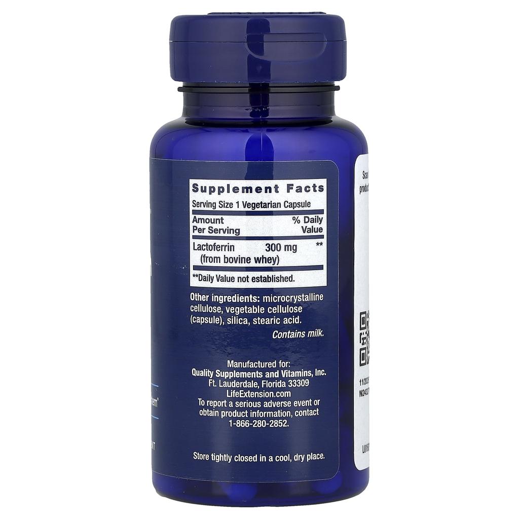 Lactoferrin Capsules, Veggie Capsules 60 Tablets (300Mg per Capsule)