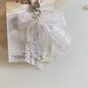 Y2K Aesthetic  Lace Bow Keychain Ins Sweet Bow Keyring Bag Pendant Delicate Backpack Hanging Decoration Gifts