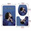 Billie eilish (5) Custom name Flannel Toilet 3 Piece Set Soft Bathroom Rug Toilet Seat Cover for Bathroom Home Decor