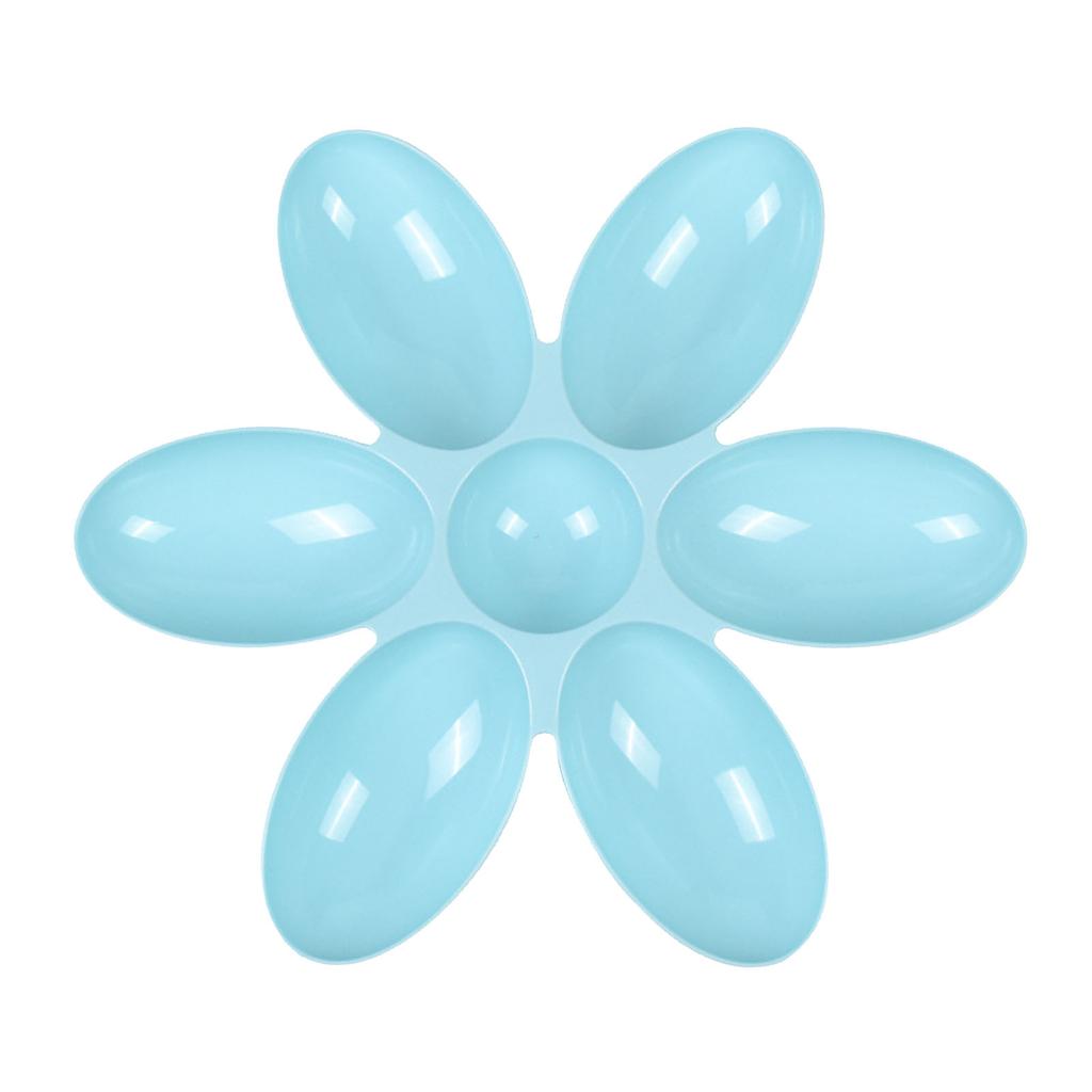 Cat Food Bowl Plastic 6 Petals Long Lasting Easy To Clean Puppy Food Feeder for Small Cats Kittens