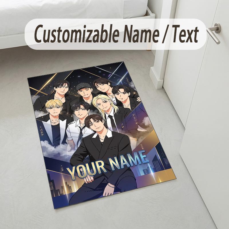 Personalisierter Kristall-Samtteppich, Stray Kids Individuell Bedruckter Name, Plüsch-Teppich für Zuhause Innenraum Dekoration