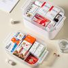 Multilayer Medicines Organizers Box With Clear Lid Large Capacity Portable Storage For Household Emergency Use