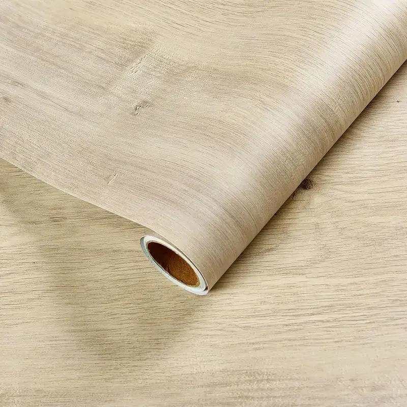 Wood Planks Grain Retro Faux Wood Wall Cover Roll Water-Repellent Pvc Self Adhesive Wall Decals Removable Vinyl Restaurant Wallpaper