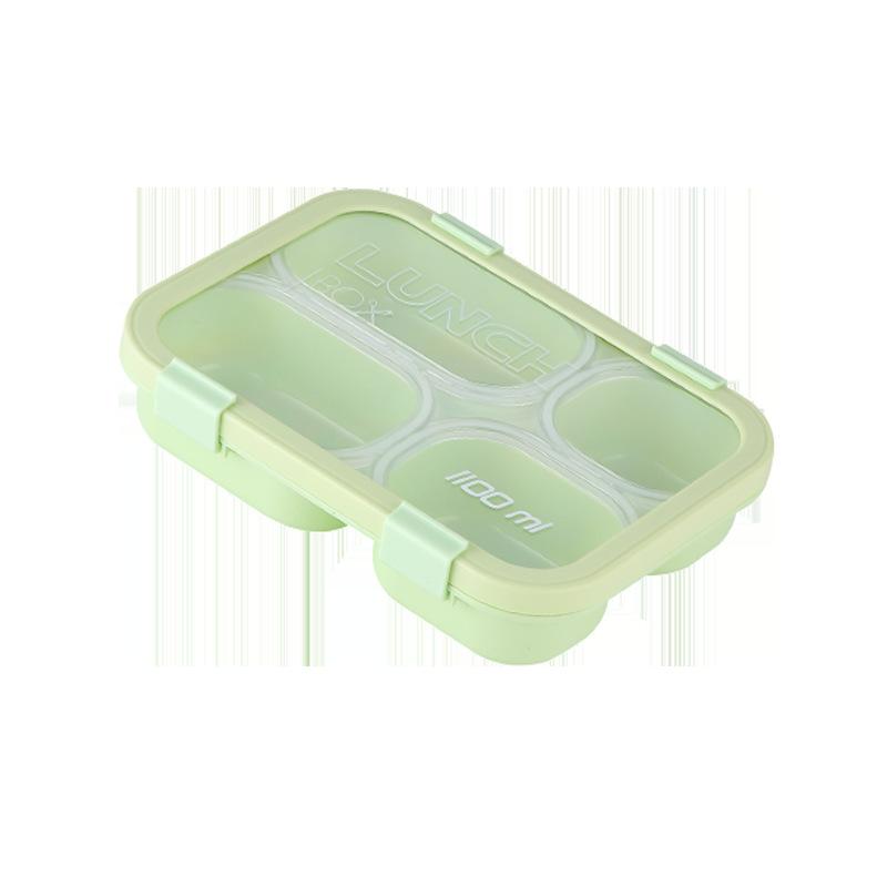 Macaron Colors Bento Box Plastic Large Capacity Lunch Box Children School Picnic Compartment Food Container Kitchen Supplies