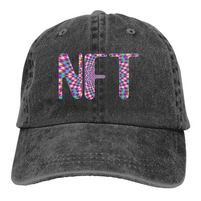 Verstellbare einfarbige Baseballkappe Trippy NFT LUV Von Artcestral NFT-Künstlern Gewaschene Baumwolle NFT CryptoPunk YABC Sport Damenmütze