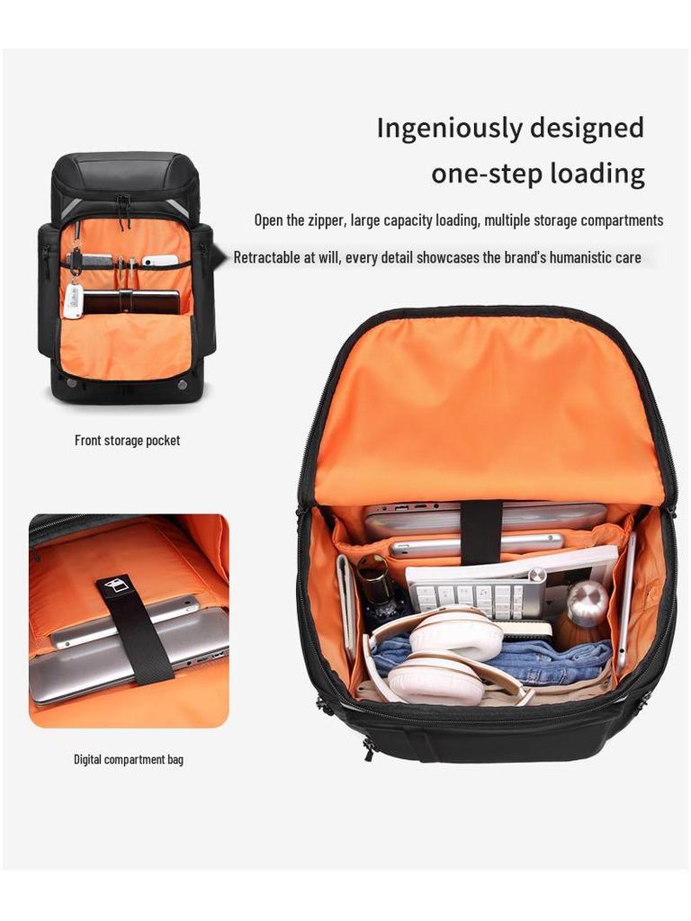 Men’s Large Capacity Sports Travel Backpack: Lightweight, Wet/Dry Separation, Business Trip & School Computer Bag