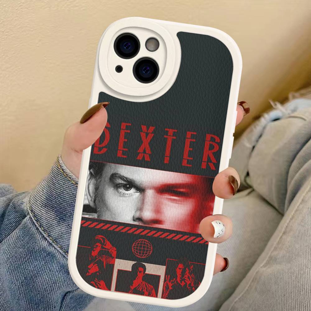 Movie D-Dexter Phone Case For IPhone 16 15 14 13 12 11 Pro Max Plus 16E Soft Leather Cover