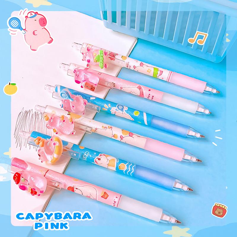 Kawaii Stationery Aesthetic Stationery School Supplies School Useful Drawing Automatic Pencil Cute Capybara Mechanical Pencil