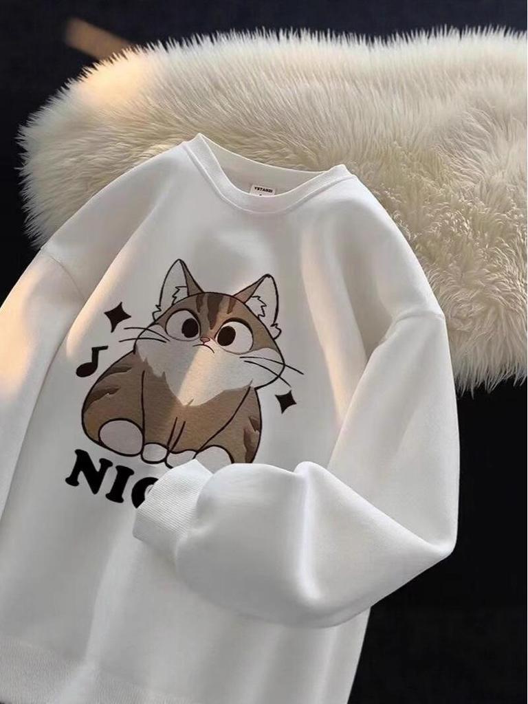 Men's Youth Round Neck Loose Hoodie - Spring/Autumn 2025 Edition
