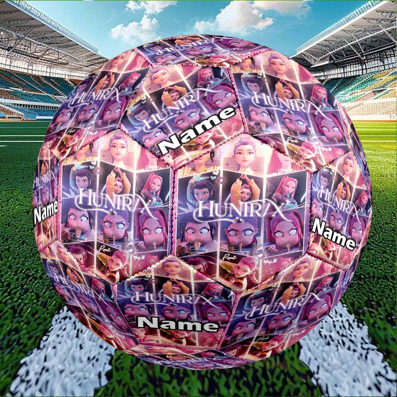 Custom Name Personalized KPop Demon Hunters-A Print Size 5 Soccer Ball Training & Match Football, for Team, Kicking, Gift for Football Enthusiasts