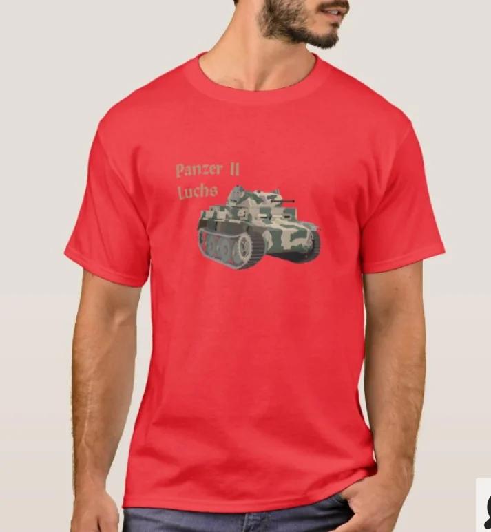 Army Panzer II Luchs Battle Tank TShirt 100 Cotton ONeck Short Sleeve Casual Unisexs Tshirt Size S3XL