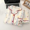Shell Edge Cloud Cotton Long Apple Puppy Pajamas - Women's Long Sleeve Spring Autumn Home Wear Set
