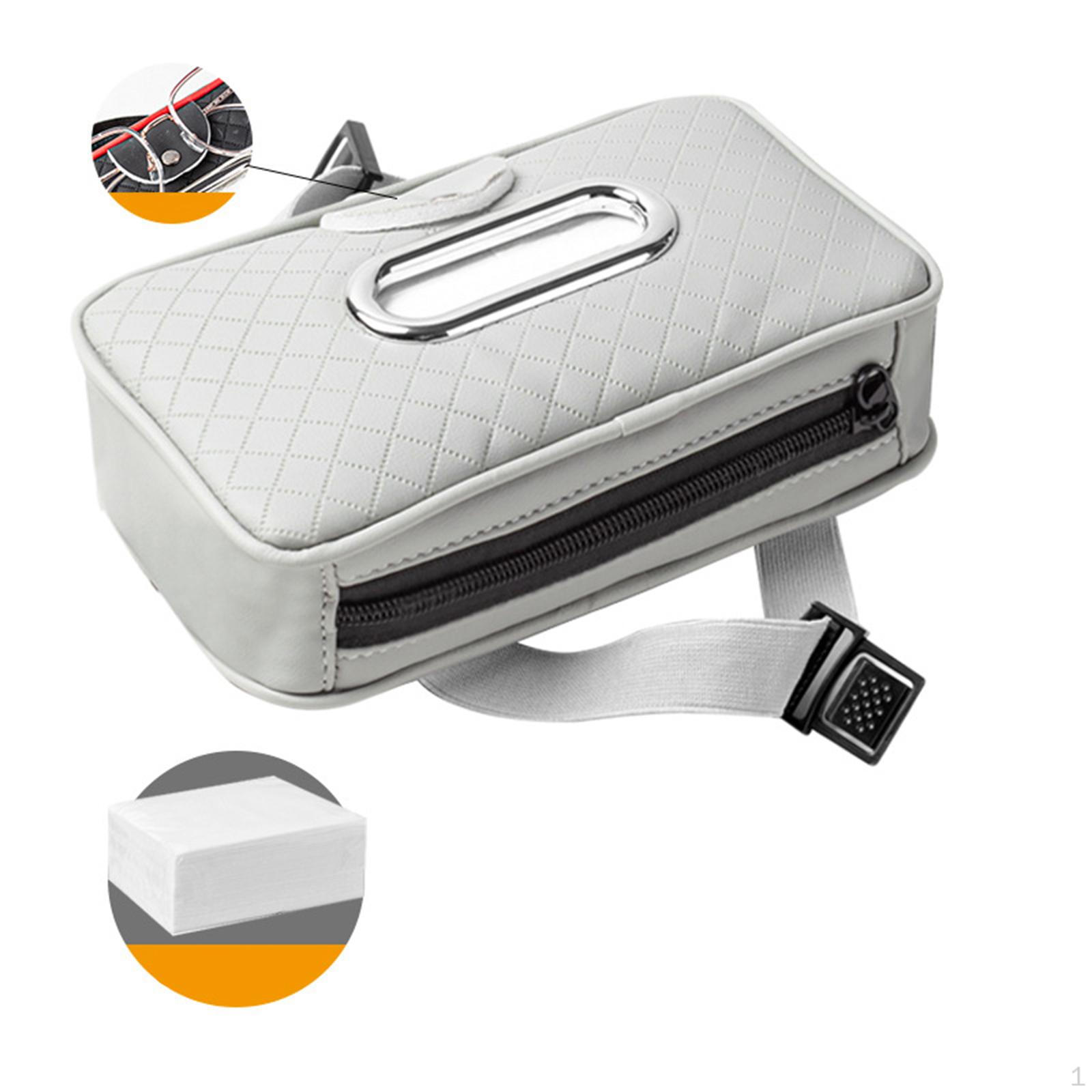 

Автомобильный козырек, держатель для диспенсера для салфеток, органайзер на заднем сиденье, легко устанавливается, многофункциональный Grey