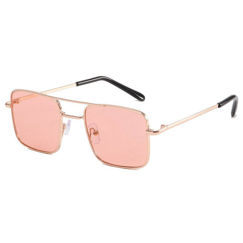 2026 New Model Children's Sunglasses, Metal Square Frame, UV Protection Glasses, Kids' Sunglasses