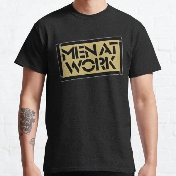 Men At Work Retro Vintage Gift Classic T-Shirt S-3XL 2XL