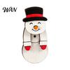 Santa Claus Fridge Magnets Christmas Wooden Dangle Toy, Refrigerator Magnet, Cute Cartoon Small Holiday Gifts for Friends Snowman Elk Magnetic