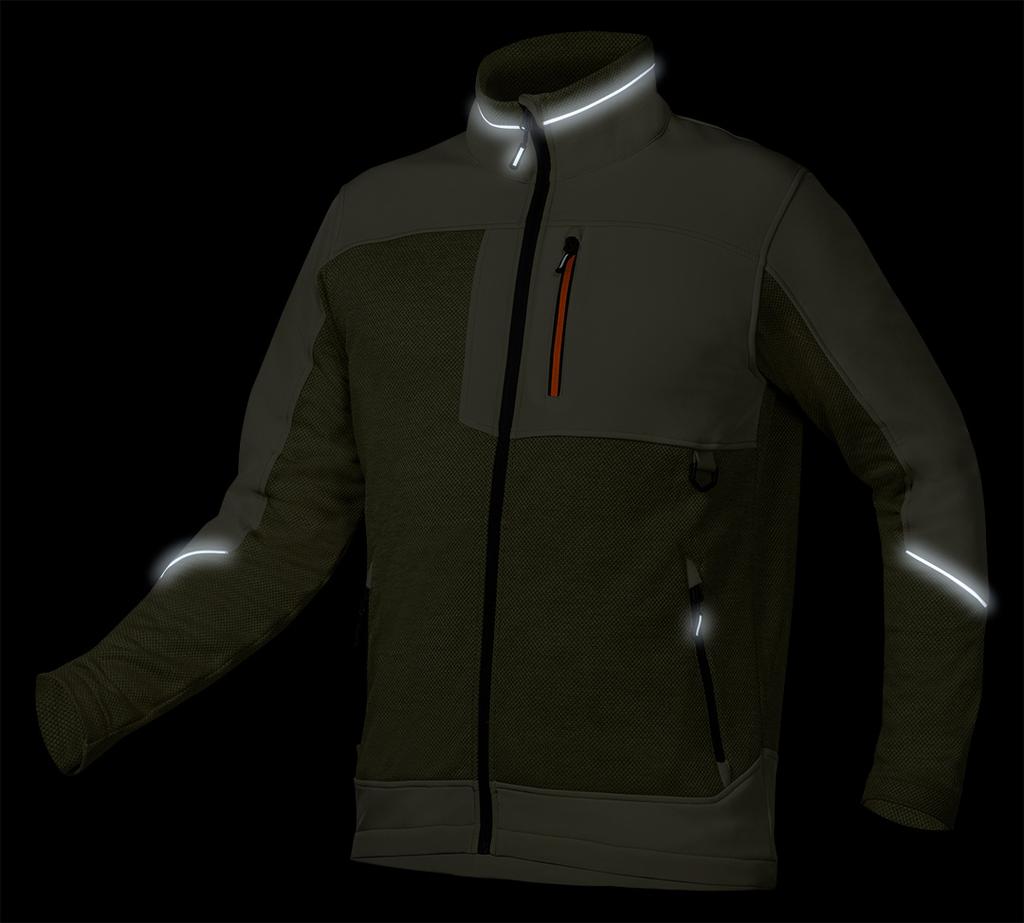 OUTDOOR softshell sweatshirt, green, size XXXL