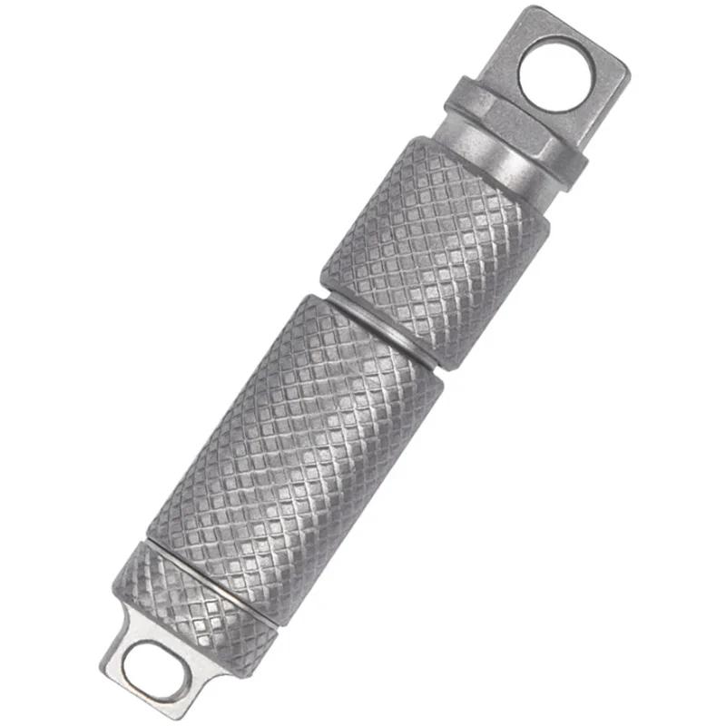 3 IN 1 Titanium Alloy Seal Bottle Medicine Pill Storage Small Bottle Multifunctional Outdoor Camping Box Opening Tool Key Chain золотой