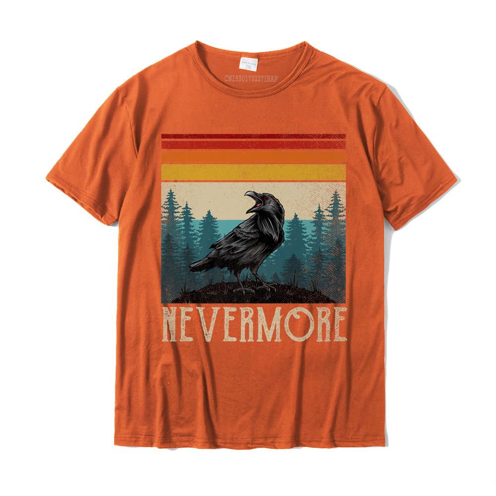 Vintage Nevermore Shirt Edgar Allan Poe The Raven Premium TShirt T Shirt Fitted Gift Cotton Unisexs T Shirt Gift