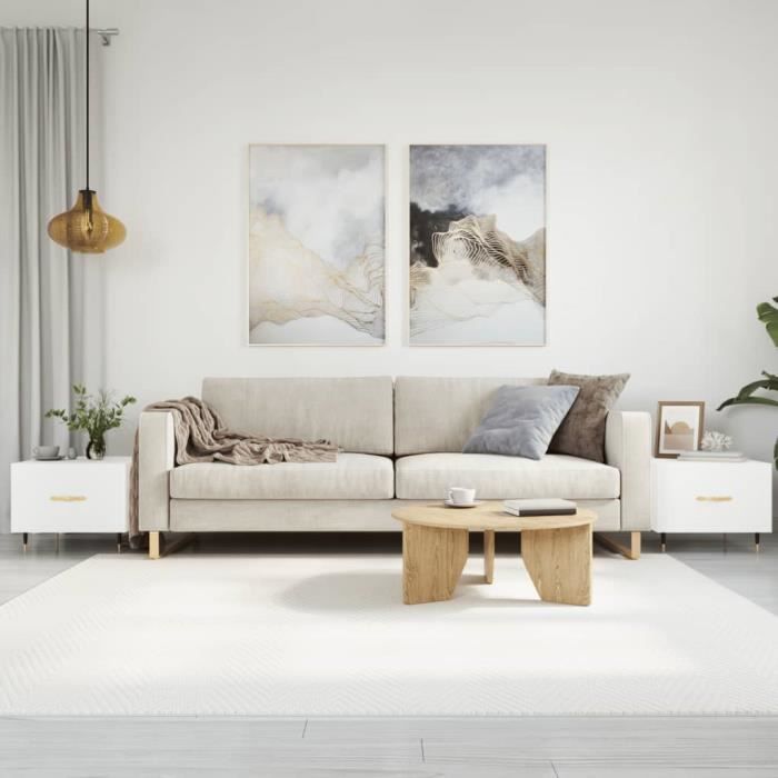 VidaXL Coffee Tables 2 Pcs White 50x50x40 Cm Engineered Wood 829349
