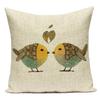 Country Style Cushions Cover Bird Feather Throw Pillow Case Home Decorative Sofa Bed Car Polyester Pillow Cover