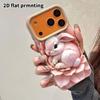 Phone Case: 2D Flat Lambskin Suitable for iPhone 18, 17, 16, 15, 14, 13 Pro Protective Cases, Little Lotus Bunny, Christmas and Halloween Gifts