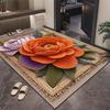 3D Door Mat Non-Slip Carpet New Floral Pattern Carpet  Bathroom Entrance
