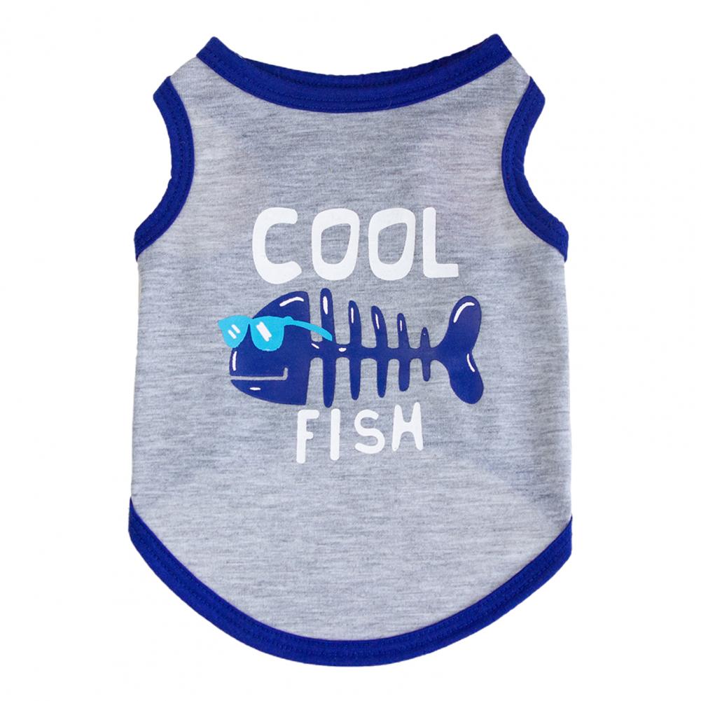 Dog Vest Summer Tank Top Funny T-shirt for Small Dogs Pet Vest with Letter Printing Thin Clothing for Outdoor Activities