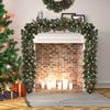 Christmas Decoration 2.7m Rattan With LED Lights Artificial Pine Cone Christmas Garland For Staircase Fireplace Hanging Decor