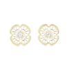 Vintage Bucci style versatile, high-end exquisite earrings, daily versatility, silver brushed cut-out four-leaf clover earrings, women