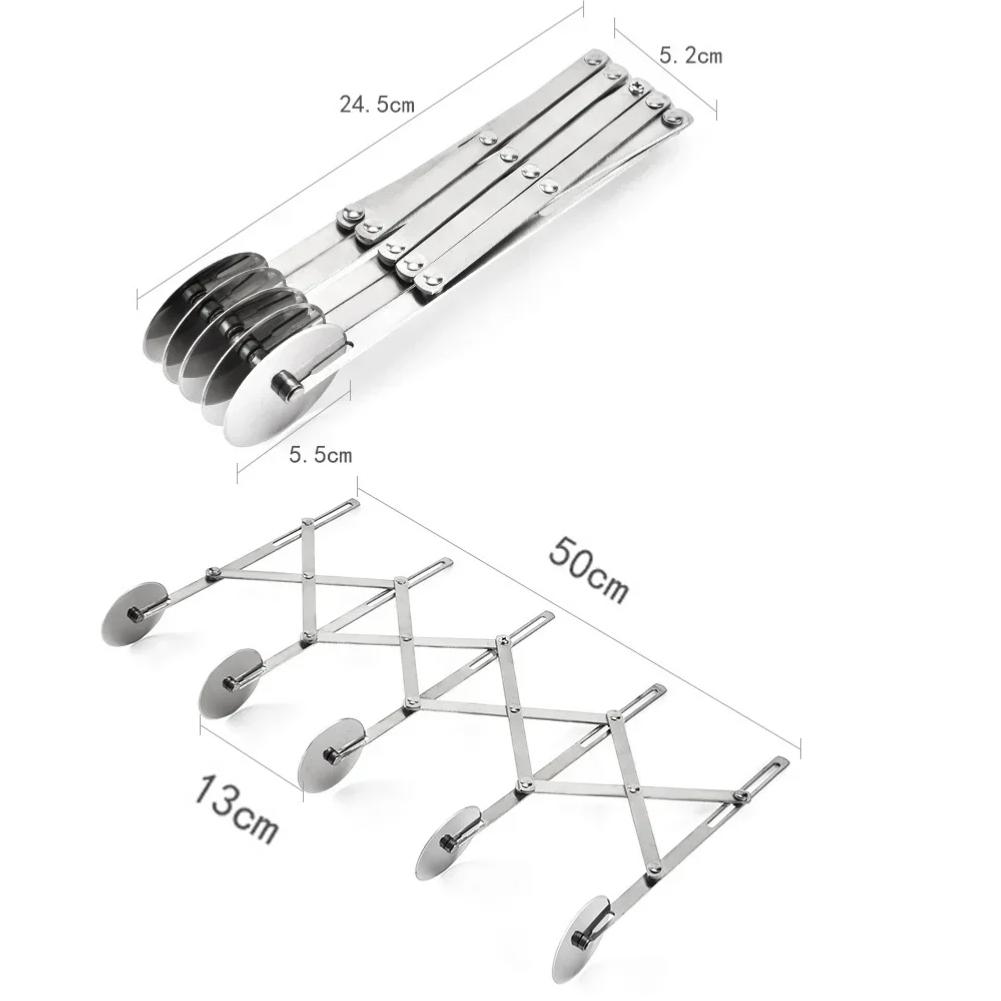 3/5/7 rotelle taglierina divisore impasto coltello per pasta laterale lama rullo flessibile pelapatate per pizza utensili da forno in acciaio inossidabile