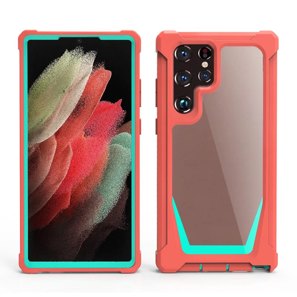 Rüstungs Case für Samsung Galaxy S25 S24 S23 S22 S21 Ultra Plus 5G S20 Note 20 10 Hülle Anti-Fall Schutz Air-bag Klare Schale Fundas