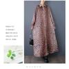 Loose Literary Big Size Fashion Leopard Print Mid-length Temperament Casual Dresses