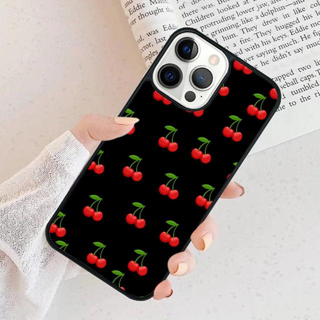 Rote Kirsche Sommerfrucht Handyhülle Für iPhone 17 Air 15 16e Hülle 11 13 14 Pro Max 12 Plus Max Fundas
