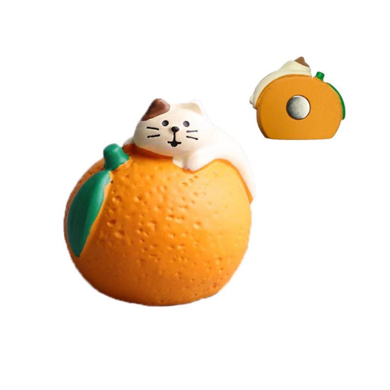 Japanese cat refrigerator sticker, grocery zakka cute bread coffee shop decoration gift miniature resin ornament