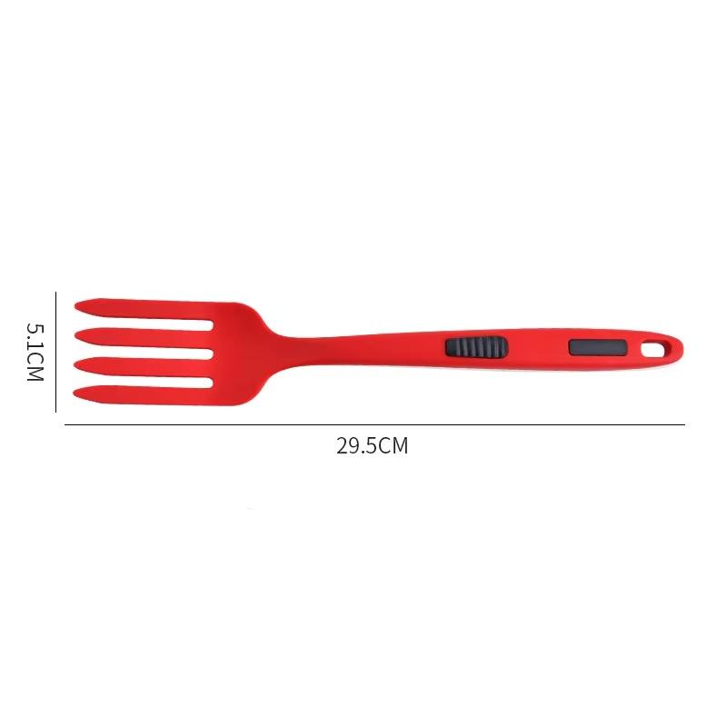 Silicone Flexible Cooking Utensils Multi-function Spaghetti Server Fork Salad Forks Whisking Serving Kitchen Accessories