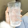 Beverage Cup Glass Drinkware Glacier Patterned Glass Cup with/without Handle Household Women Frosted Water Bottle Drinking Cups