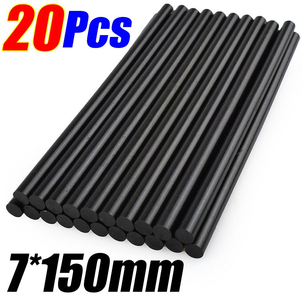 7mm Tyčinky lepidla na opravu promáčklin karoserie auta Bezlaková oprava promáčklin karoserie Černá Transparentní Horkotavná páska Opravné samolepky 10/20 ks