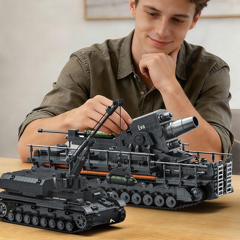 12GO Karl GERAT ammunition vehicle set - assemble large-scale building blocks military series model toy gift